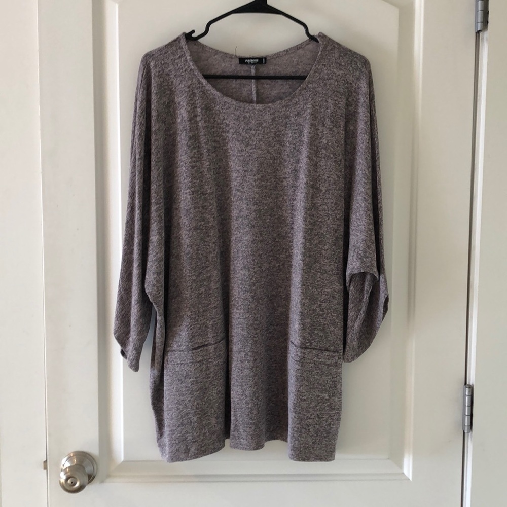 Premise Studio pink /grey oversized shirt